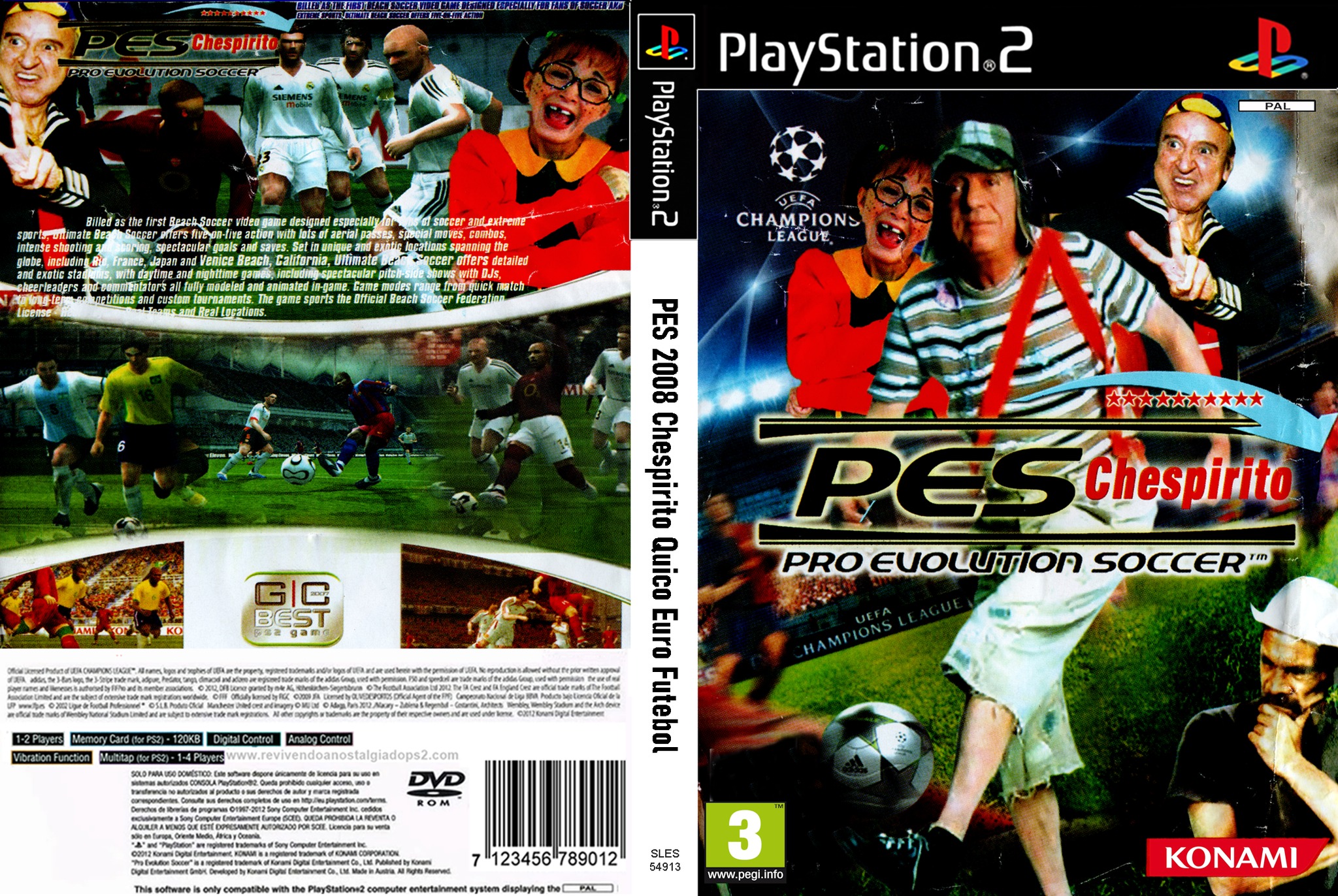 PES 2008 Chespirito (PS2) – Patch Divertido – PC via Emulador